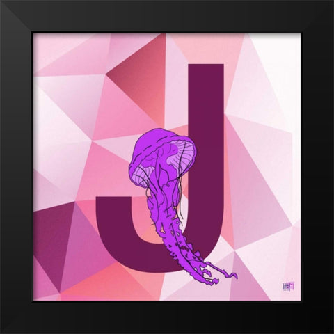 J Black Modern Wood Framed Art Print by Perrenoud, Aubree