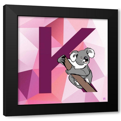 K Black Modern Wood Framed Art Print with Double Matting by Perrenoud, Aubree