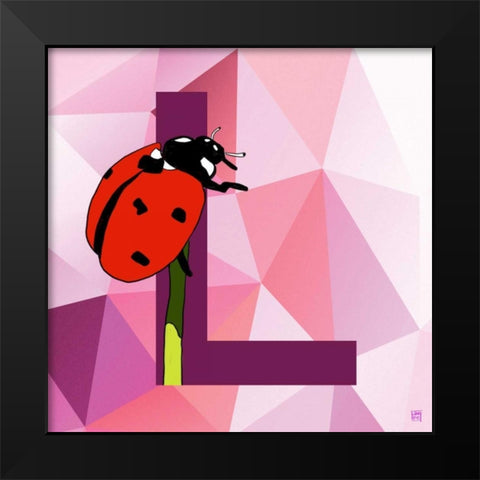 L Black Modern Wood Framed Art Print by Perrenoud, Aubree