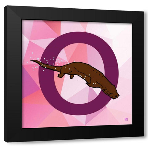 O Black Modern Wood Framed Art Print by Perrenoud, Aubree