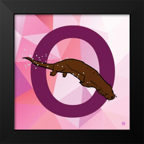 O Black Modern Wood Framed Art Print by Perrenoud, Aubree