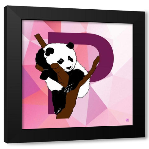 P Black Modern Wood Framed Art Print by Perrenoud, Aubree