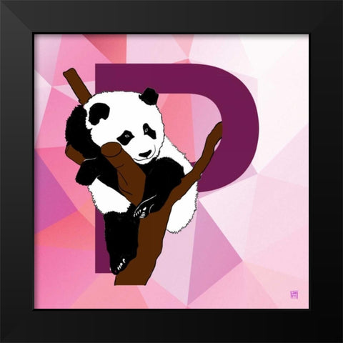 P Black Modern Wood Framed Art Print by Perrenoud, Aubree