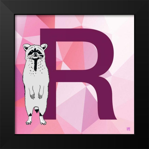 R Black Modern Wood Framed Art Print by Perrenoud, Aubree