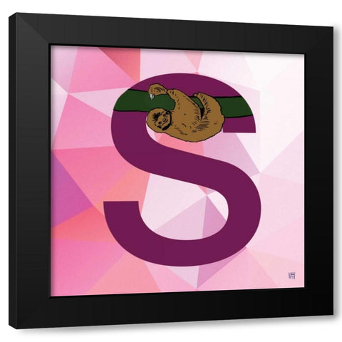 S Black Modern Wood Framed Art Print by Perrenoud, Aubree