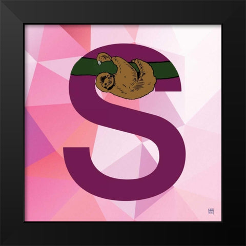 S Black Modern Wood Framed Art Print by Perrenoud, Aubree