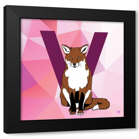 V Black Modern Wood Framed Art Print by Perrenoud, Aubree