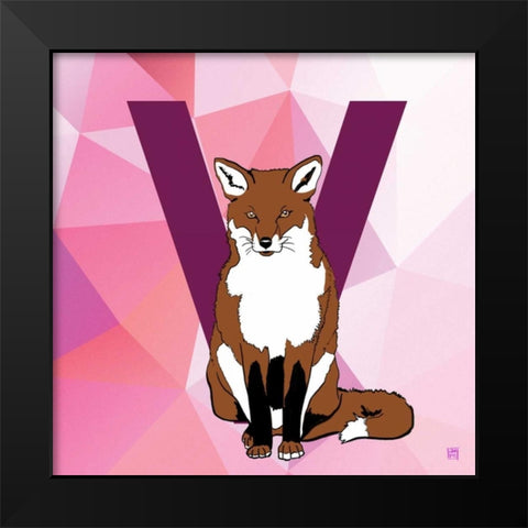 V Black Modern Wood Framed Art Print by Perrenoud, Aubree