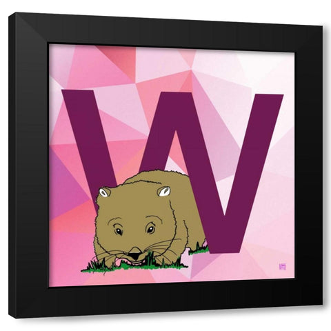 W Black Modern Wood Framed Art Print by Perrenoud, Aubree