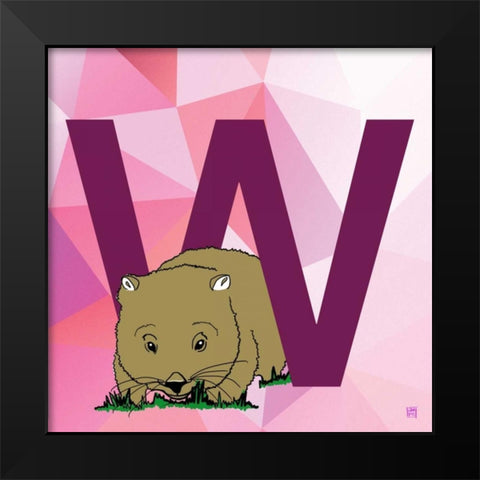 W Black Modern Wood Framed Art Print by Perrenoud, Aubree