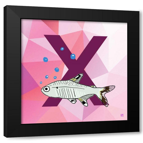 X Black Modern Wood Framed Art Print by Perrenoud, Aubree