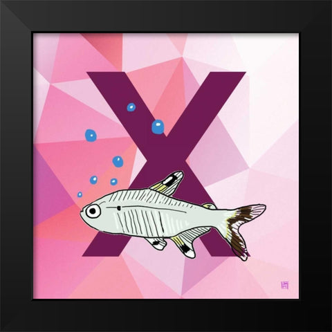 X Black Modern Wood Framed Art Print by Perrenoud, Aubree