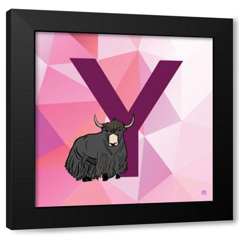Y Black Modern Wood Framed Art Print by Perrenoud, Aubree
