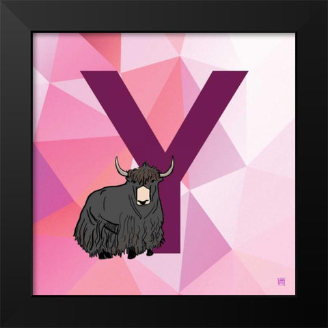 Y Black Modern Wood Framed Art Print by Perrenoud, Aubree