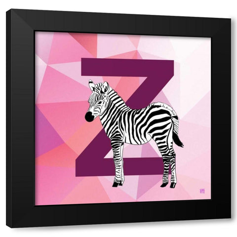 Z Black Modern Wood Framed Art Print by Perrenoud, Aubree