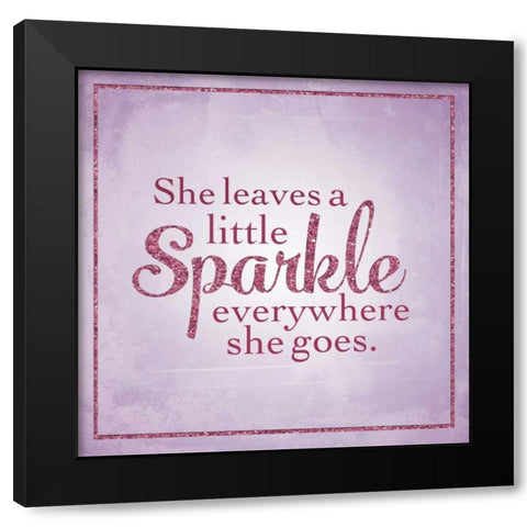 Sparkle Black Modern Wood Framed Art Print with Double Matting by Perrenoud, Aubree