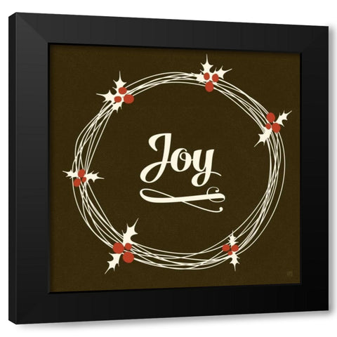 Joy Black Modern Wood Framed Art Print with Double Matting by Perrenoud, Aubree