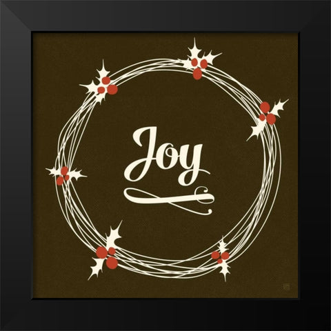 Joy Black Modern Wood Framed Art Print by Perrenoud, Aubree