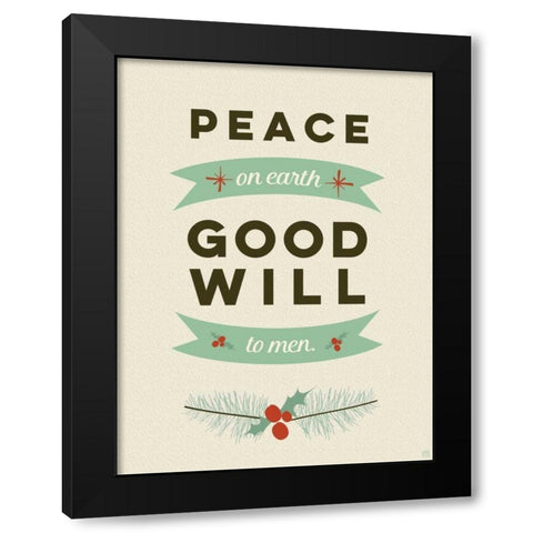 Peace on Earth Black Modern Wood Framed Art Print by Perrenoud, Aubree