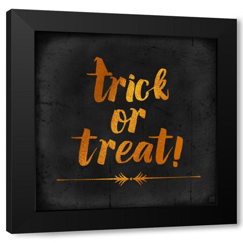 Trick or Treat Black Modern Wood Framed Art Print with Double Matting by Perrenoud, Aubree