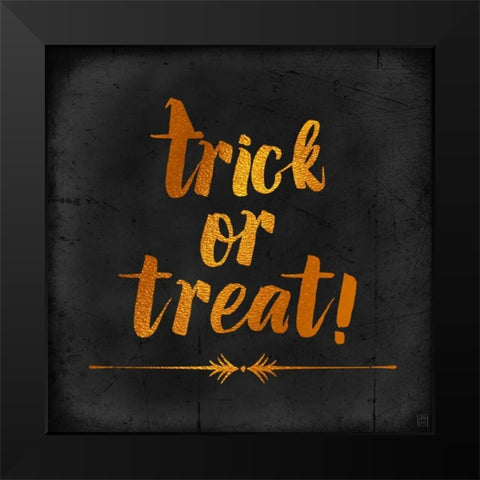 Trick or Treat Black Modern Wood Framed Art Print by Perrenoud, Aubree
