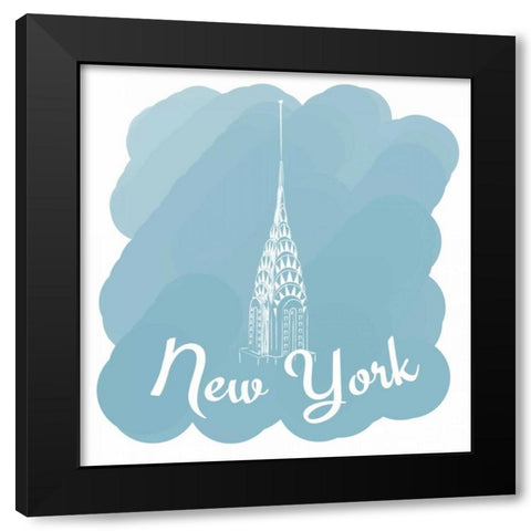 New York Black Modern Wood Framed Art Print with Double Matting by Perrenoud, Aubree
