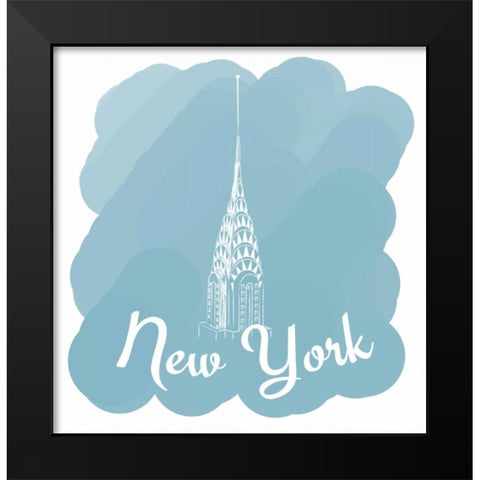 New York Black Modern Wood Framed Art Print by Perrenoud, Aubree