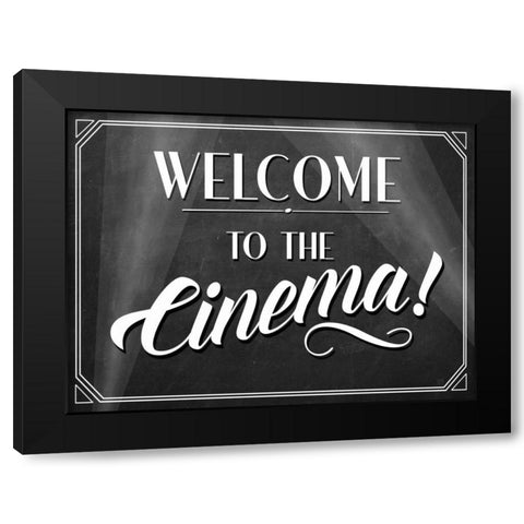 Welcome to the Cinema! Black Modern Wood Framed Art Print with Double Matting by Perrenoud, Aubree