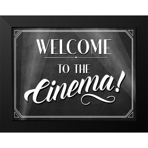 Welcome to the Cinema! Black Modern Wood Framed Art Print by Perrenoud, Aubree