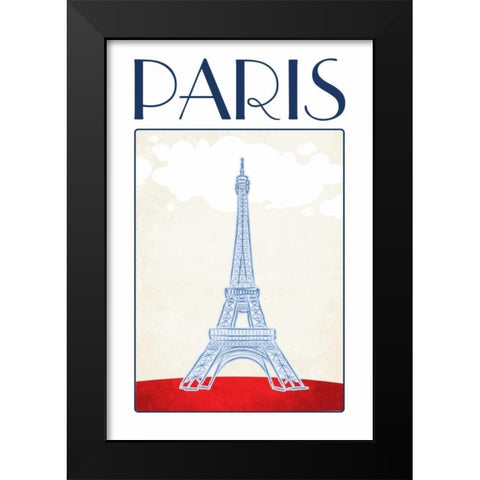 Paris Black Modern Wood Framed Art Print by Perrenoud, Aubree