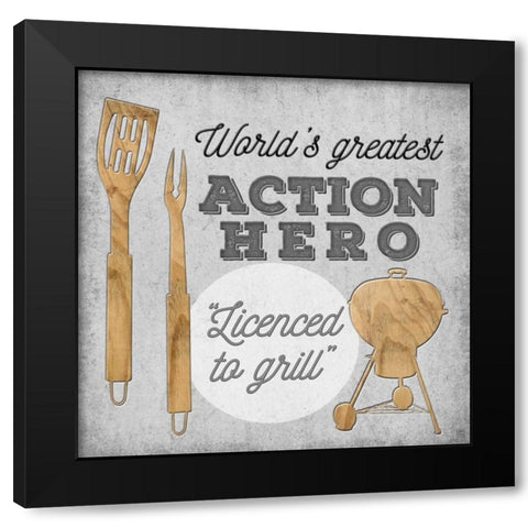 Licensed to Grill Black Modern Wood Framed Art Print with Double Matting by Perrenoud, Aubree