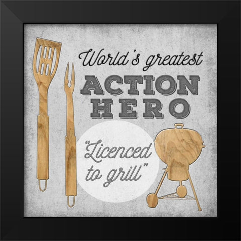 Licensed to Grill Black Modern Wood Framed Art Print by Perrenoud, Aubree