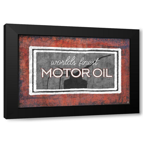 Motor Oil Black Modern Wood Framed Art Print by Perrenoud, Aubree