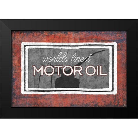 Motor Oil Black Modern Wood Framed Art Print by Perrenoud, Aubree