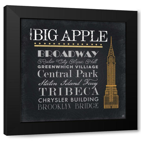 The Big Apple Black Modern Wood Framed Art Print with Double Matting by Perrenoud, Aubree