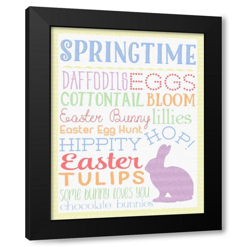 Springtime Black Modern Wood Framed Art Print by Perrenoud, Aubree