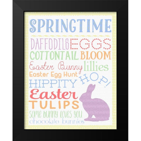 Springtime Black Modern Wood Framed Art Print by Perrenoud, Aubree