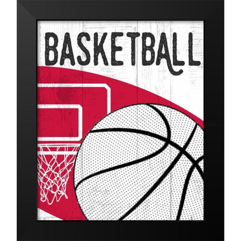Basketball Black Modern Wood Framed Art Print by Perrenoud, Aubree