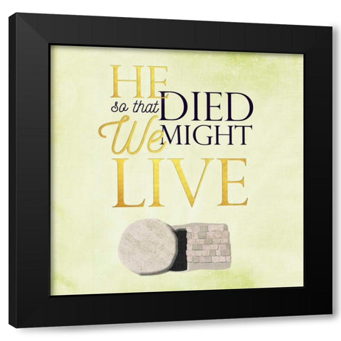 He Died Black Modern Wood Framed Art Print by Perrenoud, Aubree