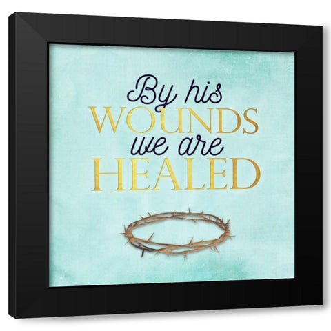 His Wounds Black Modern Wood Framed Art Print by Perrenoud, Aubree