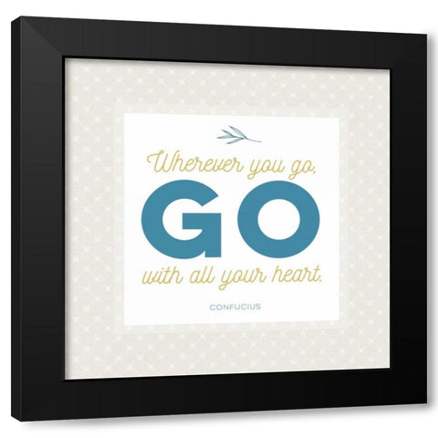 Wherever You Go Black Modern Wood Framed Art Print by Perrenoud, Aubree