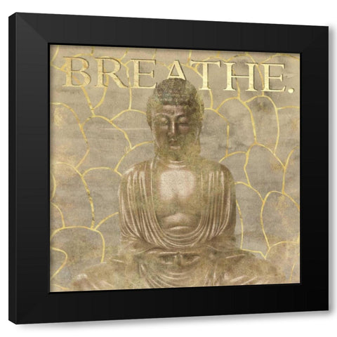 Breathe Black Modern Wood Framed Art Print with Double Matting by Perrenoud, Aubree