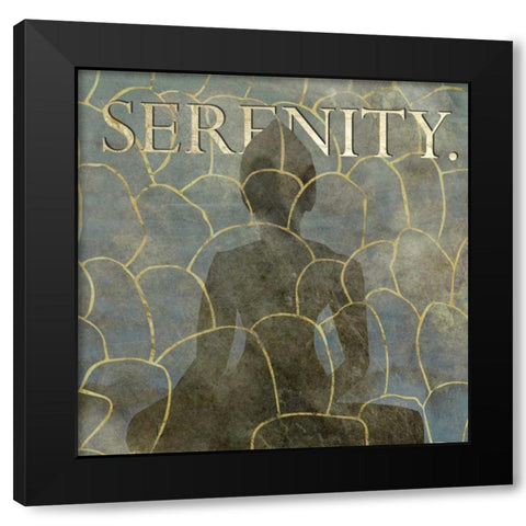 Serenity Black Modern Wood Framed Art Print with Double Matting by Perrenoud, Aubree