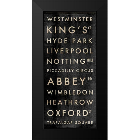 London Subway Black Modern Wood Framed Art Print by Perrenoud, Aubree