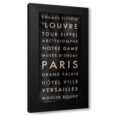 Paris Subway Black Modern Wood Framed Art Print with Double Matting by Perrenoud, Aubree