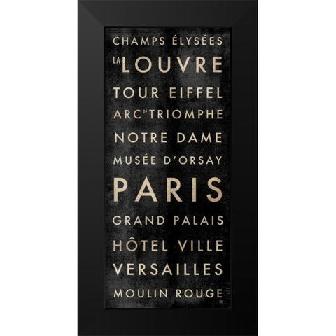 Paris Subway Black Modern Wood Framed Art Print by Perrenoud, Aubree