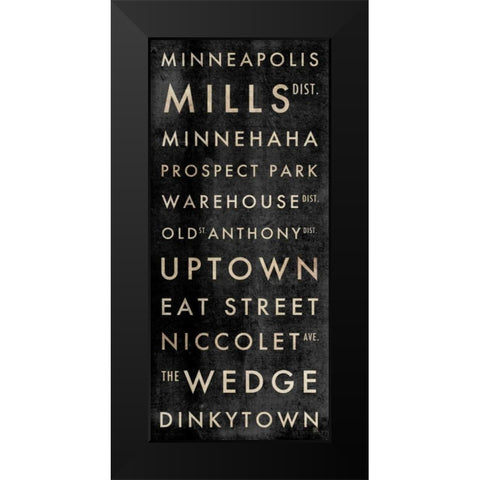 Minneapolis Subway Black Modern Wood Framed Art Print by Perrenoud, Aubree