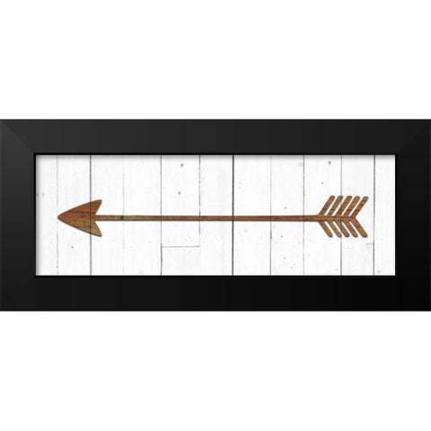 Left Arrow Black Modern Wood Framed Art Print by Perrenoud, Aubree