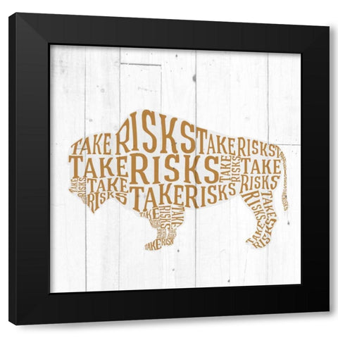 Buffalo Shiplap Black Modern Wood Framed Art Print by Perrenoud, Aubree