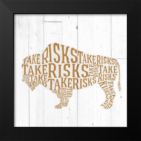 Buffalo Shiplap Black Modern Wood Framed Art Print by Perrenoud, Aubree